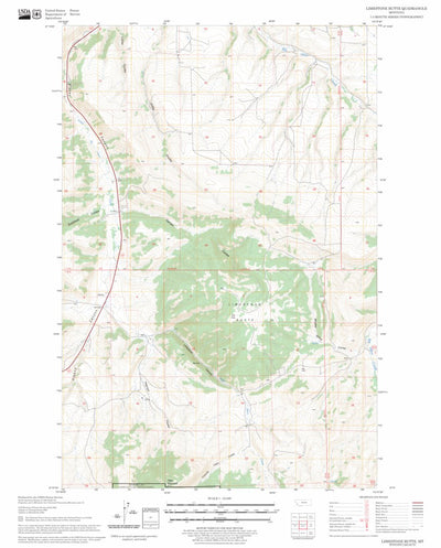 US Forest Service - Topo Limestone Butte, MT FSTopo Legacy digital map