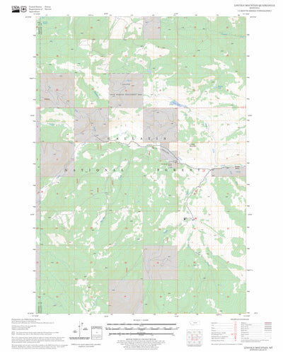 US Forest Service - Topo Lincoln Mountain, MT FSTopo Legacy digital map
