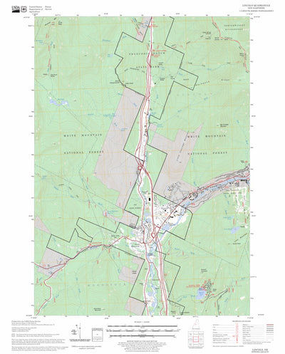 US Forest Service - Topo Lincoln, NH FSTopo Legacy digital map