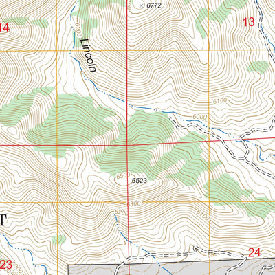 US Forest Service - Topo Lincoln, NM FSTopo Legacy digital map