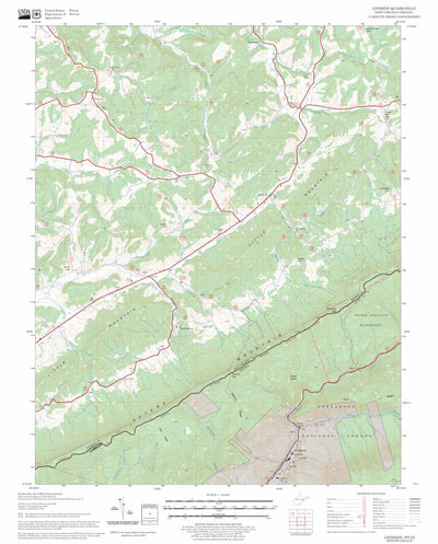 US Forest Service - Topo Lindside, WV - VA FSTopo Legacy digital map