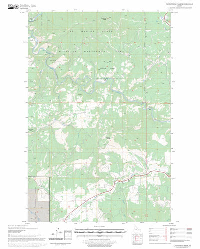 US Forest Service - Topo Lindstrom Peak, ID FSTopo Legacy digital map