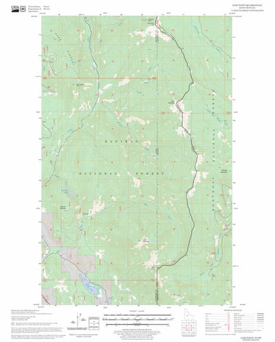 US Forest Service - Topo Line Point, ID - MT FSTopo Legacy digital map