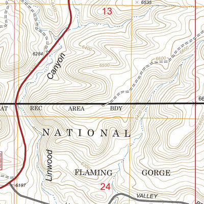 US Forest Service - Topo Linwood Canyon, WY FSTopo Legacy digital map