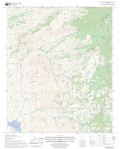 US Forest Service - Topo Lion Mountain, AZ FSTopo Legacy digital map