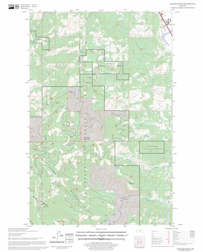 US Forest Service - Topo Lion Mountain, MT FSTopo Legacy digital map