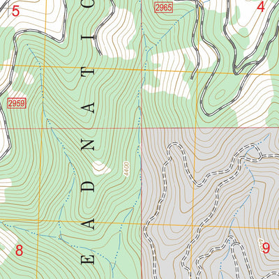 US Forest Service - Topo Lion Mountain, MT FSTopo Legacy digital map