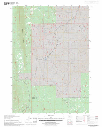 US Forest Service - Topo Little Akawa Butte, OR FSTopo Legacy digital map