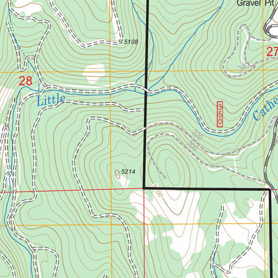 US Forest Service - Topo Little Catherine Creek, OR FSTopo Legacy digital map