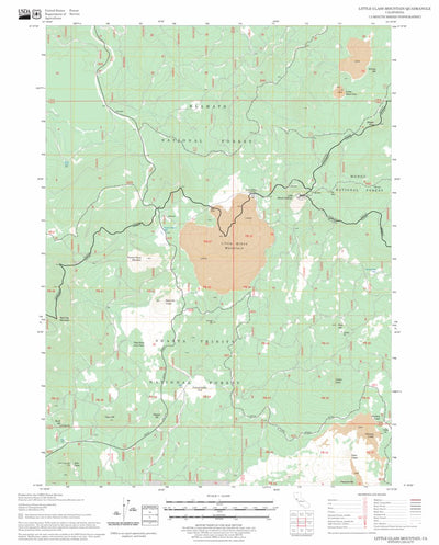 US Forest Service - Topo Little Glass Mountain, CA FSTopo Legacy digital map