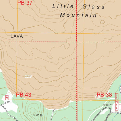 US Forest Service - Topo Little Glass Mountain, CA FSTopo Legacy digital map