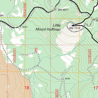 US Forest Service - Topo Little Glass Mountain, CA FSTopo Legacy digital map