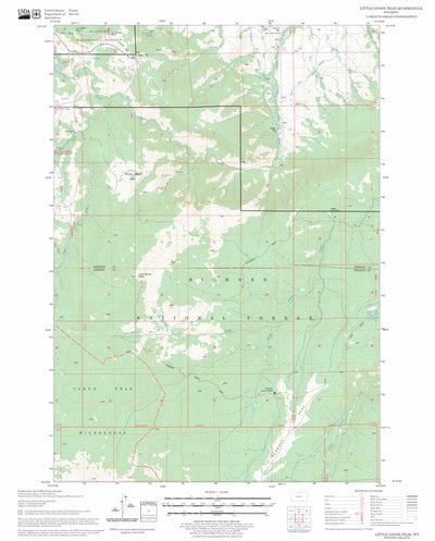 US Forest Service - Topo Little Goose Peak, WY FSTopo Legacy digital map