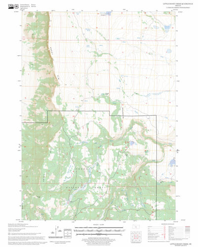 US Forest Service - Topo Little Honey Creek, OR FSTopo Legacy digital map