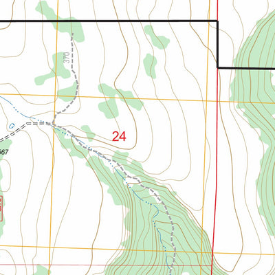 US Forest Service - Topo Little Honey Creek, OR FSTopo Legacy digital map