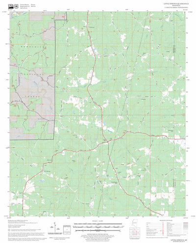 US Forest Service - Topo Little Springs, MS FSTopo Legacy digital map