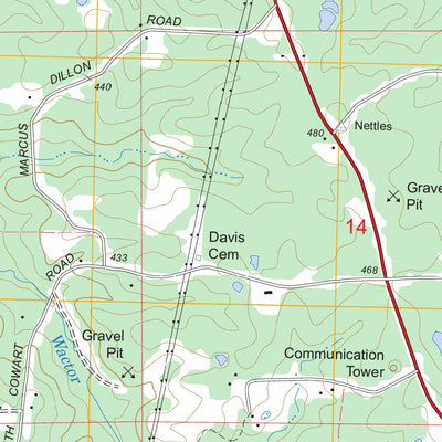 US Forest Service - Topo Little Springs, MS FSTopo Legacy digital map