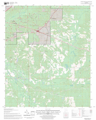 US Forest Service - Topo Little Texas, AL FSTopo Legacy digital map