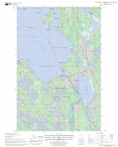 US Forest Service - Topo Little Winnibigoshish Lake, MN FSTopo Legacy digital map