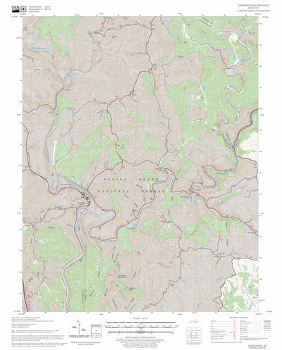 US Forest Service - Topo Livingston, KY FSTopo Legacy digital map