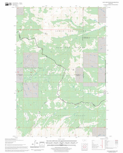 US Forest Service - Topo Loco Mountain, MT FSTopo Legacy digital map