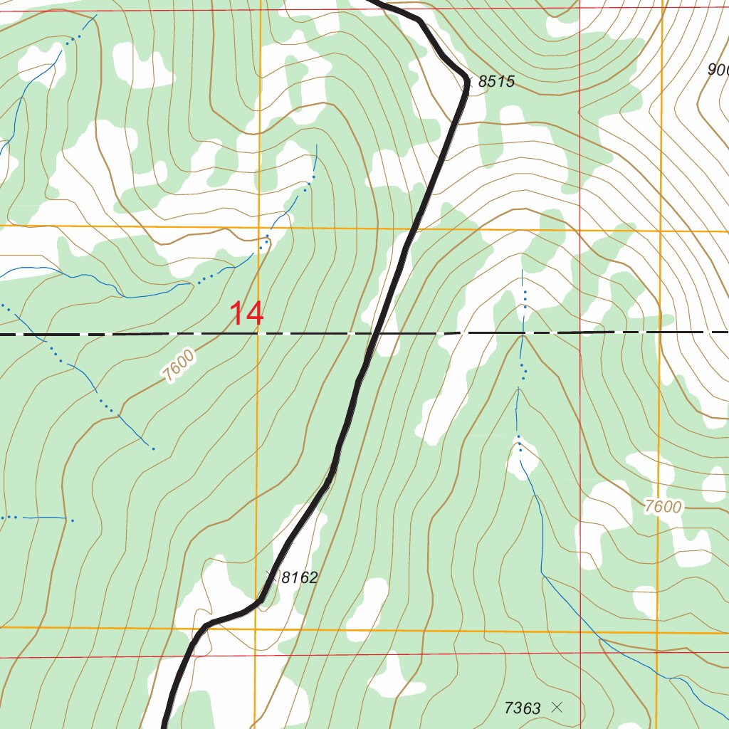 Maps Loco Loco Mountain, MT FSTopo Legacy Map by US Forest Service - Topo ...