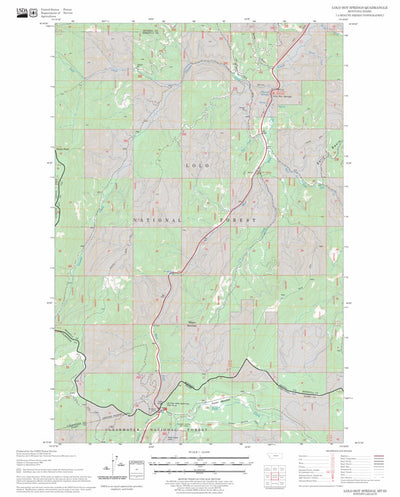 US Forest Service - Topo Lolo Hot Springs, MT - ID FSTopo Legacy digital map