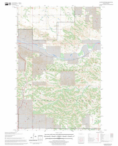 US Forest Service - Topo Lone Butte, ND FSTopo Legacy digital map
