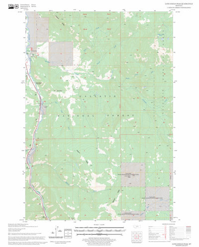 US Forest Service - Topo Lone Indian Peak, MT FSTopo Legacy digital map