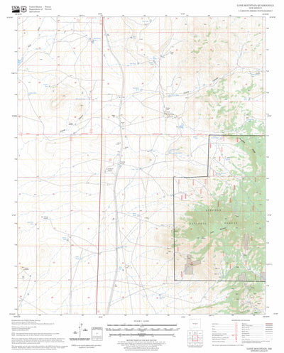 US Forest Service - Topo Lone Mountain, NM FSTopo Legacy digital map