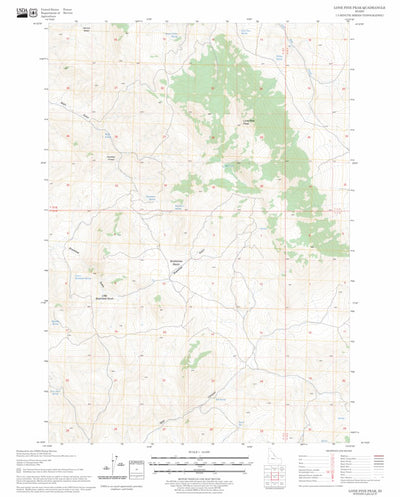 US Forest Service - Topo Lone Pine Peak, ID FSTopo Legacy digital map