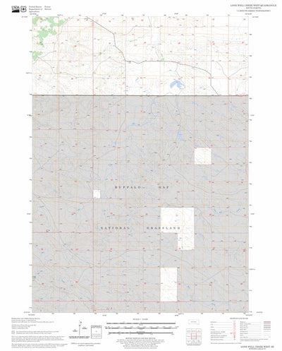 US Forest Service - Topo Lone Well Creek West, SD FSTopo Legacy digital map