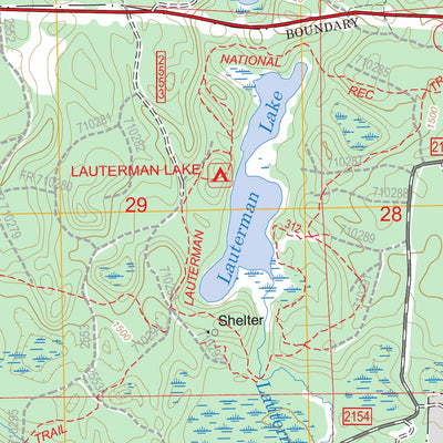 US Forest Service - Topo Long Lake NE, WI - MI FSTopo Legacy digital map