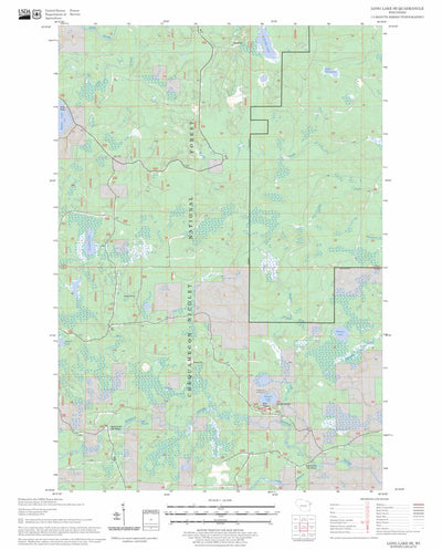 US Forest Service - Topo Long Lake SE, WI FSTopo Legacy digital map