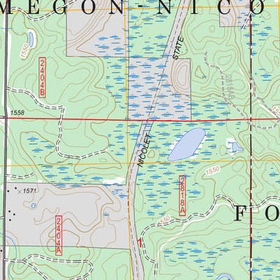 US Forest Service - Topo Long Lake, WI FSTopo Legacy digital map