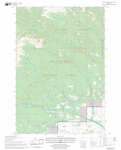 US Forest Service - Topo Long Peak, MT FSTopo Legacy digital map