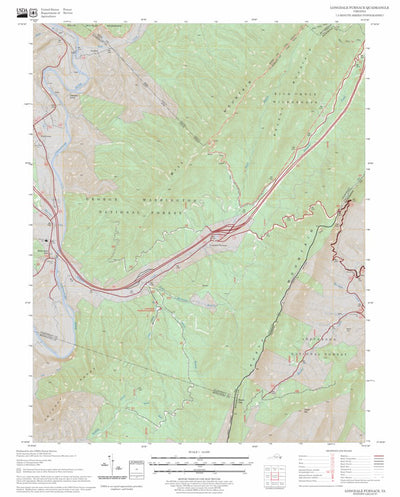 US Forest Service - Topo Longdale Furnace, VA FSTopo Legacy digital map