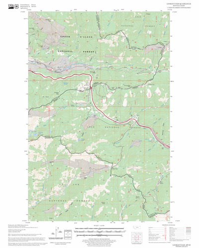 US Forest Service - Topo Lookout Pass, MT - ID FSTopo Legacy digital map