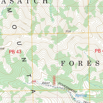 US Forest Service - Topo Lookout Pass, UT FSTopo Legacy digital map