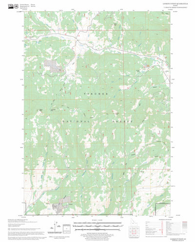 US Forest Service - Topo Lookout Point, ID FSTopo Legacy digital map