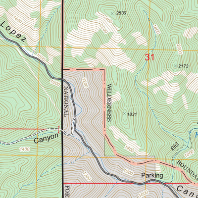US Forest Service - Topo Lopez Mountain, CA FSTopo Legacy digital map