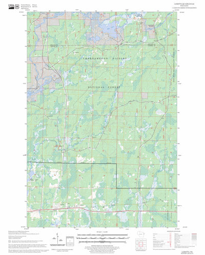 US Forest Service - Topo Loretta, WI FSTopo Legacy digital map