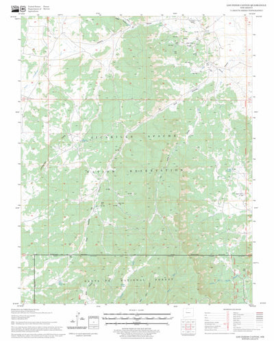 US Forest Service - Topo Los Indios Canyon, NM FSTopo Legacy digital map