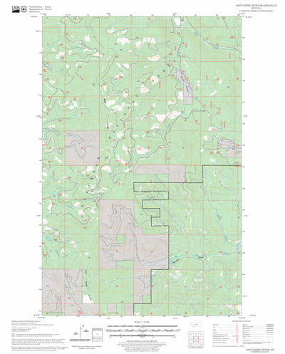 US Forest Service - Topo Lost Creek Divide, MT FSTopo Legacy digital map