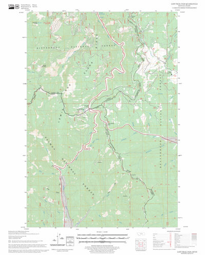 US Forest Service - Topo Lost Trail Pass, MT - ID FSTopo Legacy digital map