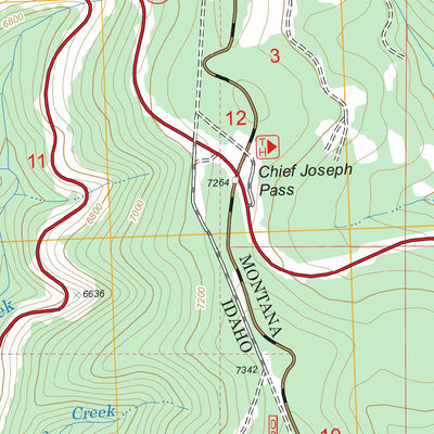 US Forest Service - Topo Lost Trail Pass, MT - ID FSTopo Legacy digital map