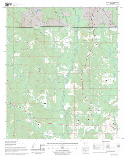 US Forest Service - Topo Louin SW, MS FSTopo Legacy digital map