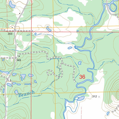 US Forest Service - Topo Louin SW, MS FSTopo Legacy digital map