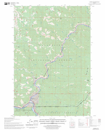 US Forest Service - Topo Lowell, ID FSTopo Legacy digital map