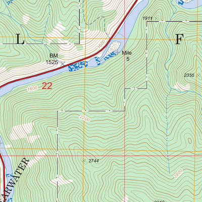 US Forest Service - Topo Lowell, ID FSTopo Legacy digital map
